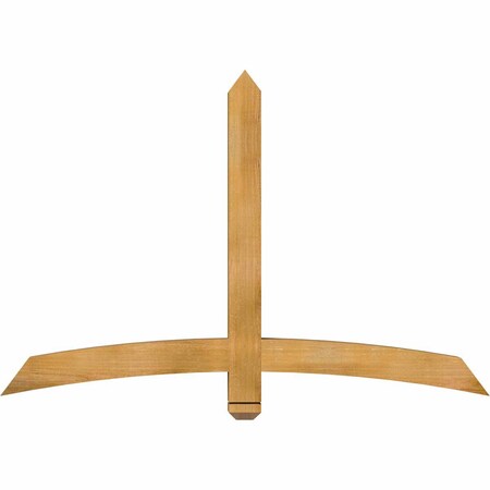 Ekena Millwork Bellingham Rough Sawn Timber Gable Bracket, Western Red Cedar, 60"W x 40"H x 4"D x 4"F, 16/12 Pitch GBW060X40X0404BEL00RWR